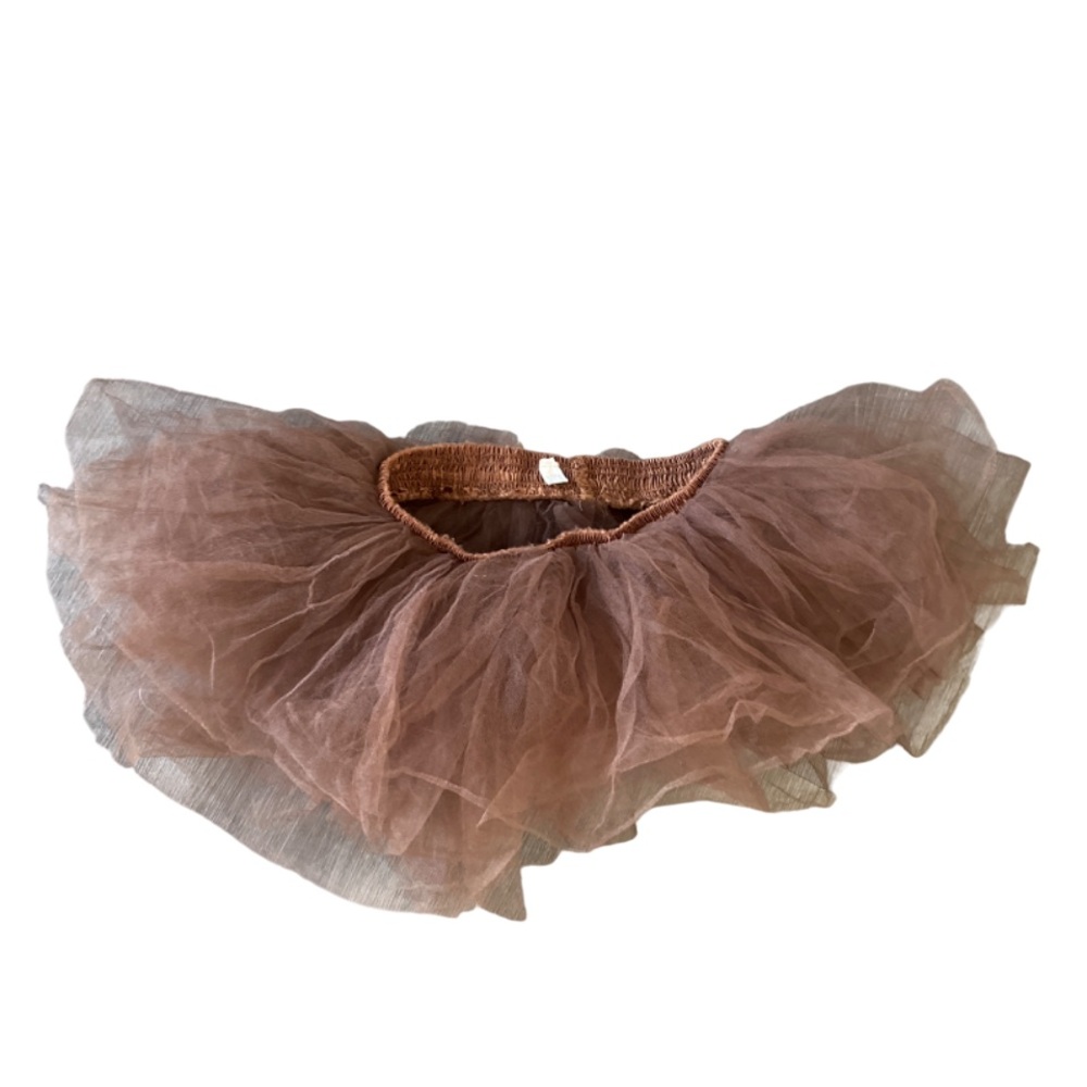 Elegant Brown Tulle Skirt
